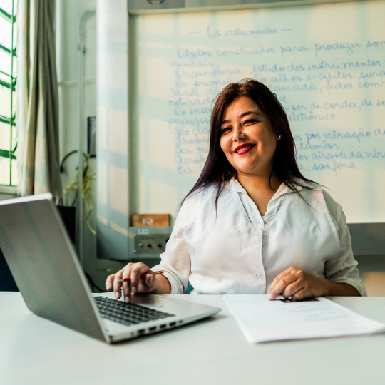 Teacher on Computer